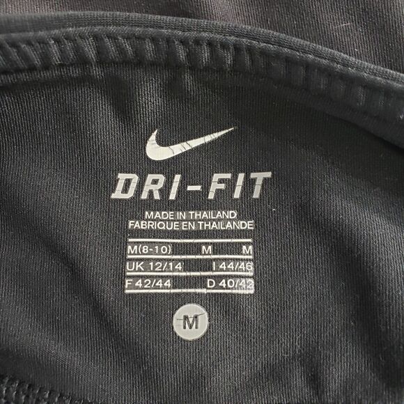 Nike Dri-Fit Womens Capri Pants Medium 8-10 Black Purple Workout Athletic 339512 - Picture 10 of 12